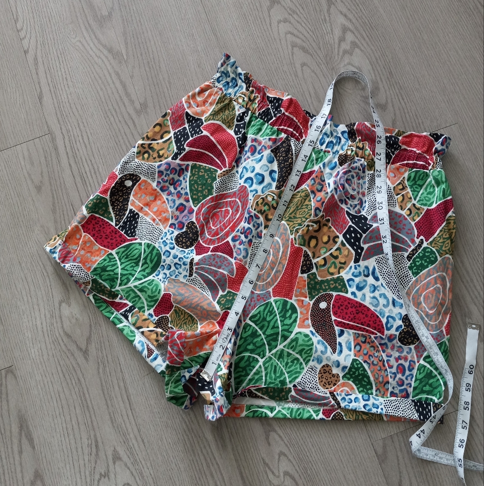 Farm Rio × Anthropologie Poplin Swing High Rise Pull On Shorts L - Picture 10 of 15